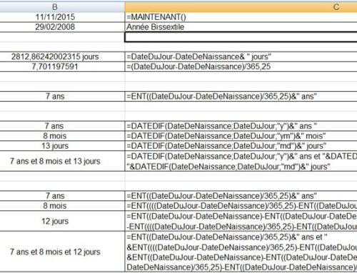 3 méthodes pour calculer un âge avec Excel